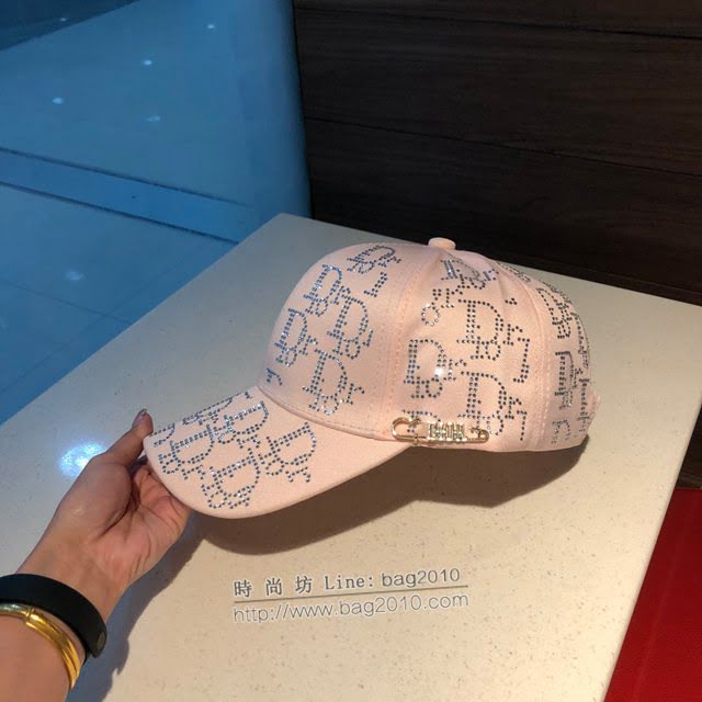 Dior新品女帽子 迪奧燙鑽棒球帽鴨舌帽  mm1462